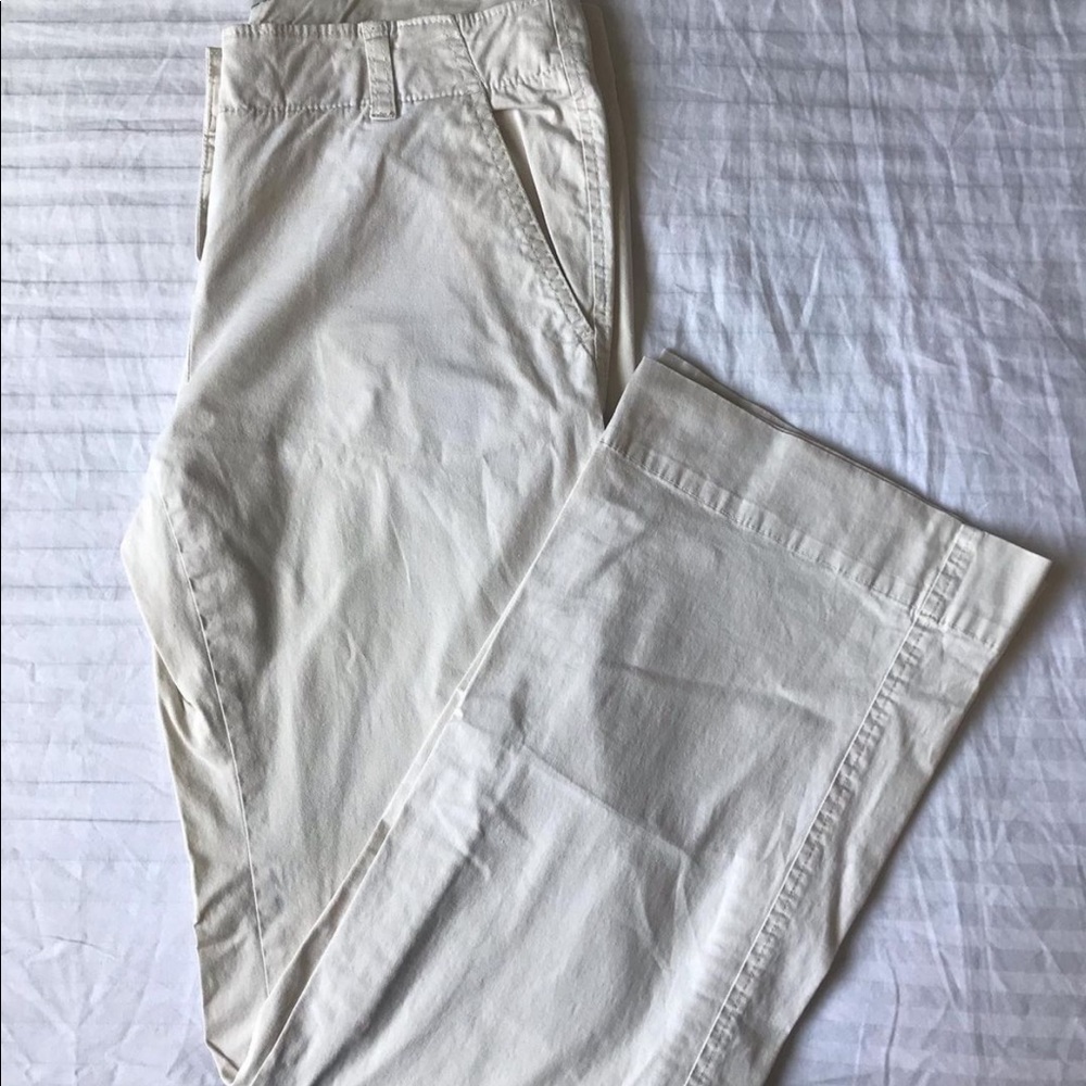 banana republic ecru cargo pants
